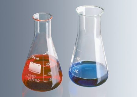 Erlenmeyer lombik, bő,   50 ml